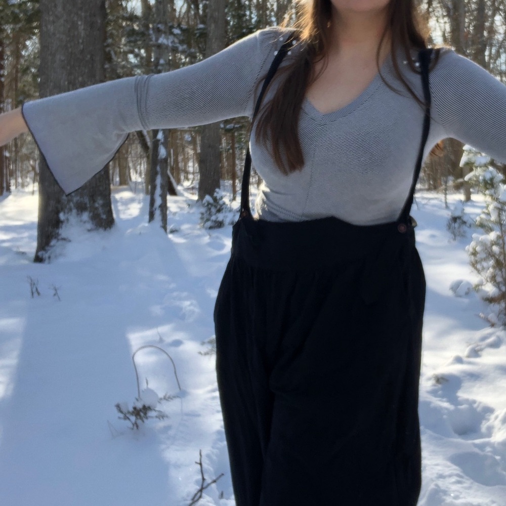 V-neck Fairy Shirt Pinstripes